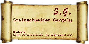 Steinschneider Gergely névjegykártya